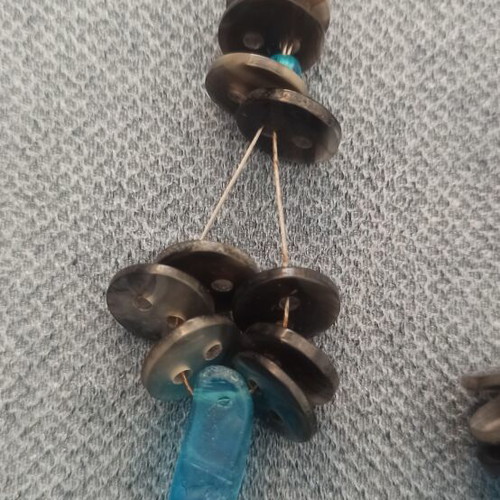 Earrings new, blue