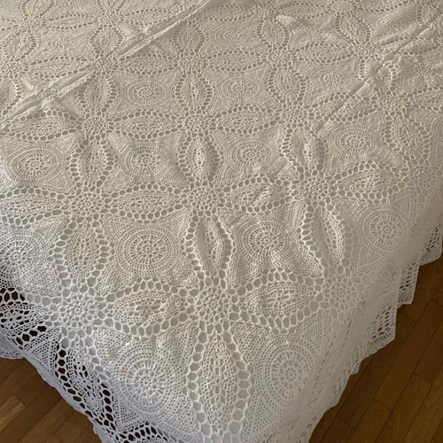 Vintage knitted blanket 2.80x2.40 m