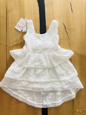 Lapin House dress for girl 4 years old new, white