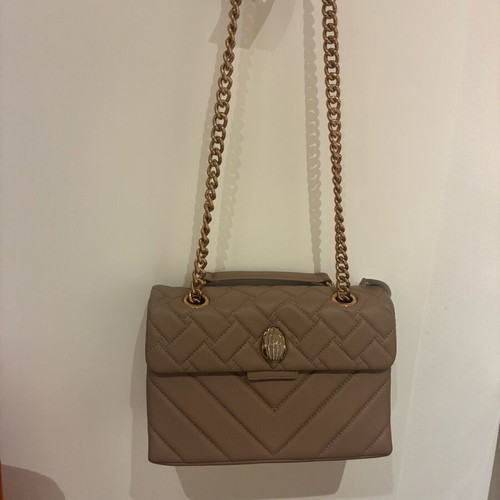 Kurt Geiger London Kensington Leather Shoulder Bag new taupe