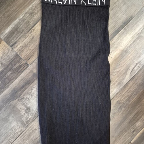 Calvin Klein skirt new, black cotton ribbed