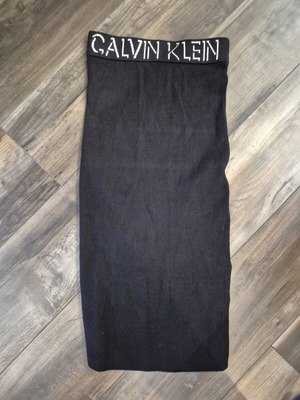 Calvin Klein skirt new, black cotton ribbed