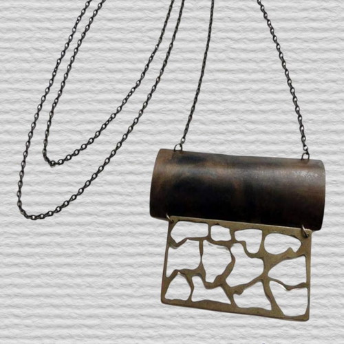 Handmade statement pendant new, made of brass