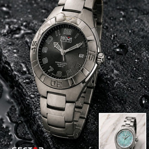 Sector men's and women's Swiss made diver watch set