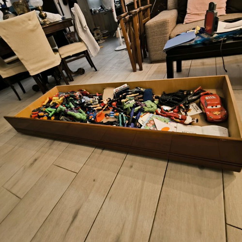 Sofa bed used with mattress and storage drawer