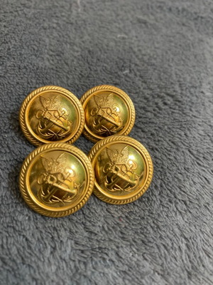 Κουμπιά στολής Λιμενικού Σώματος 1974 μεταχειρισμένα, πακέτο 4 τεμάχια