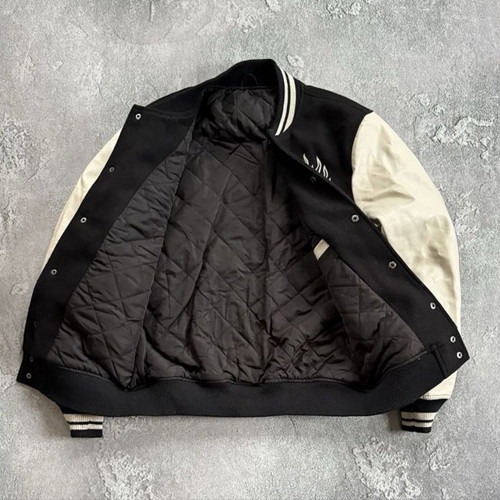 Black Squad x Paranoid Society Bomber Jacket used, men's size L, black and beige