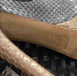 Fendi python leather heels size 37 like new, gray