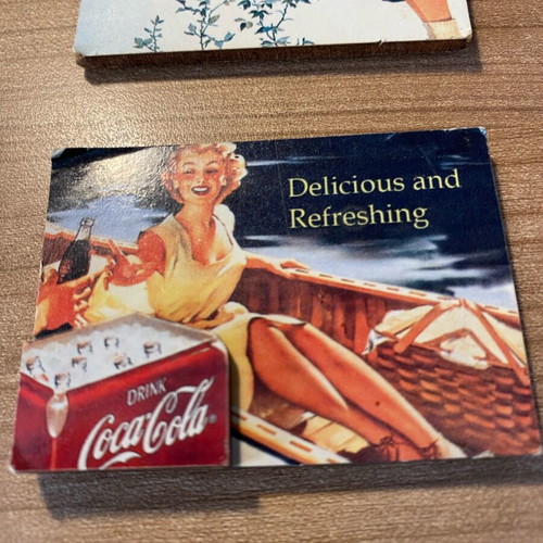 Coca-Cola collectible magnets used, set of 2 pieces
