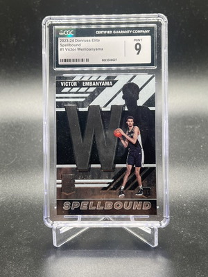 Donruss Elite Victor Wembanyama Spellbound W κάρτα rookie CGC Mint 9