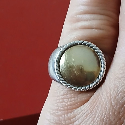 Ring 925 silver and 750 gold like new, size 55