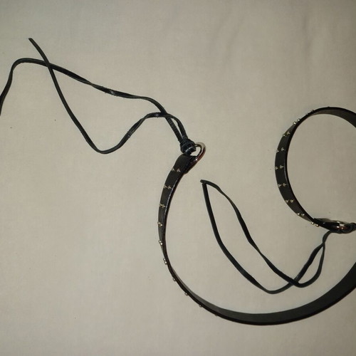 Leather belt black like new, 2 cm width, 82 cm length