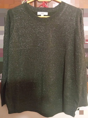 Marks & Spencer dark green metallic blouse new size Medium