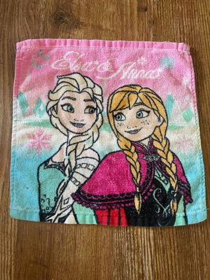 Frozen children's towel 30 x 30 used with small stain