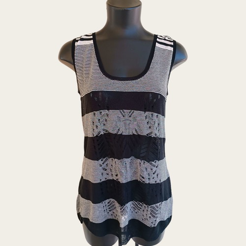 Toi&Moi striped blouse black and grey, size S, used