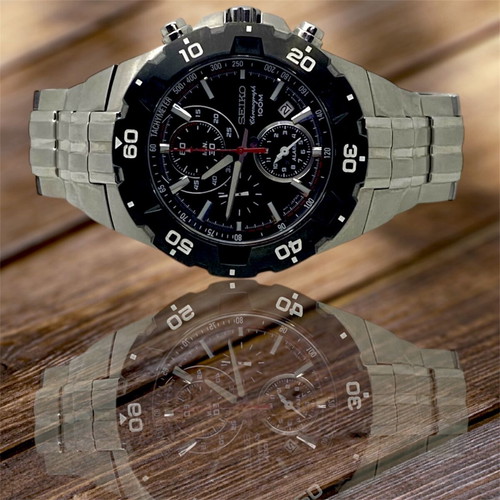 Seiko chronograph alarm 40mm like new, waterproof 100m with date