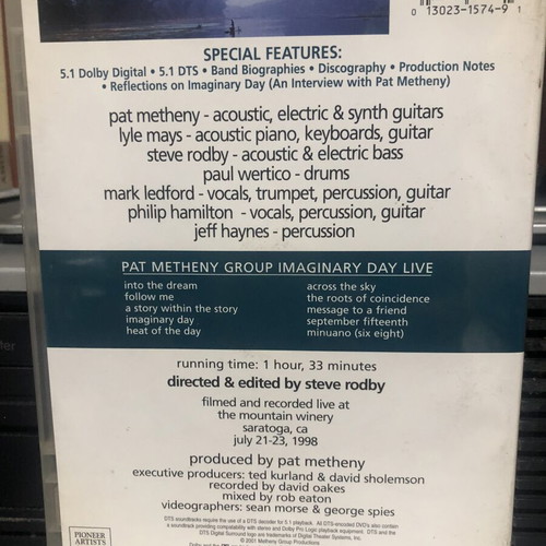 Pat Metheny Group Imaginary Day Live DVD used, jazz fusion concert