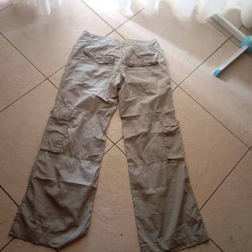 Benetton cotton pants, green, size medium