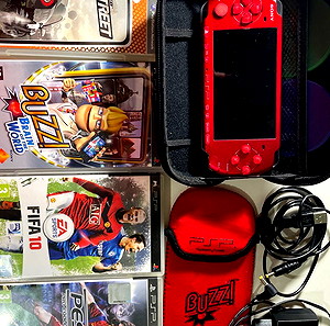 PSP 3004 με 4+5 παιχνίδια, 2 θήκες, φορτιστή και καλώδιο USB