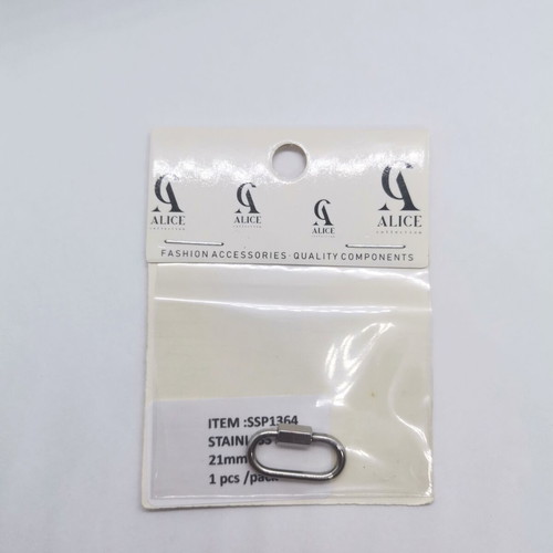 Carabiner clasp stainless steel 21mm new