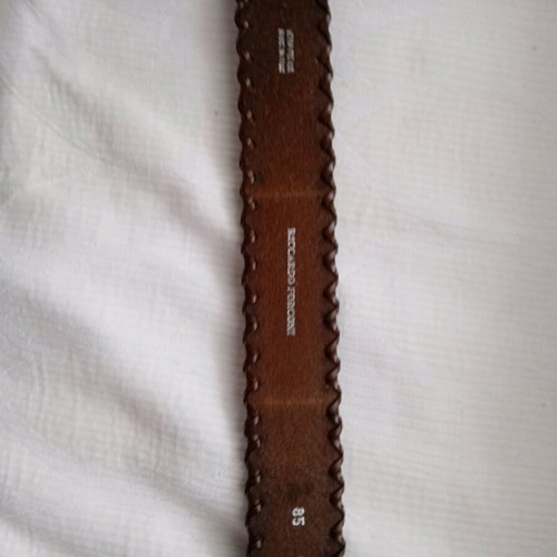 Riccardo Forconi leather belt like new, size 85 with painted flowers