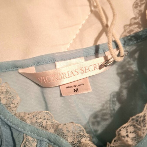 Victoria's Secret Light Blue Lingerie Top French Collection Size Medium New