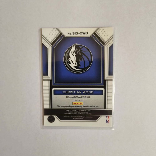 Christian Wood NBA Panini Prizm 2023-2024 Silver Prizm Signatures autograph card like new