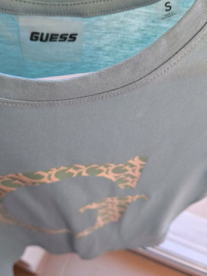 Guess T-shirt light blue, size S, loose fit, new
