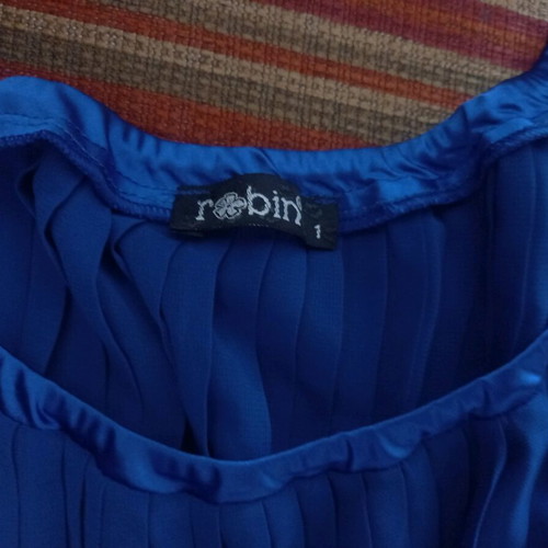 Blouse like new in royal blue color, lightweight fabric, sizes S and M