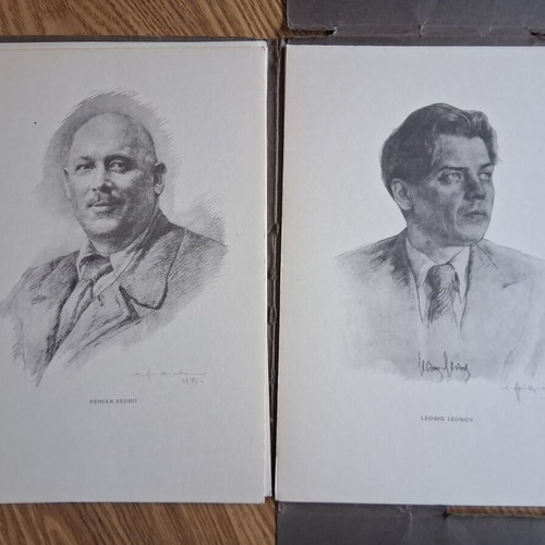 A szovjet irodalom nagyjai, 21 portraits of Soviet writers