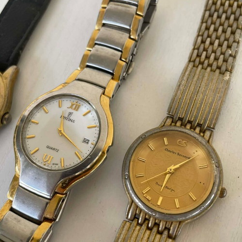 Vintage watches used, lot of 5, non-working