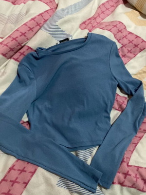 Long-sleeve shirt new, blue, size S