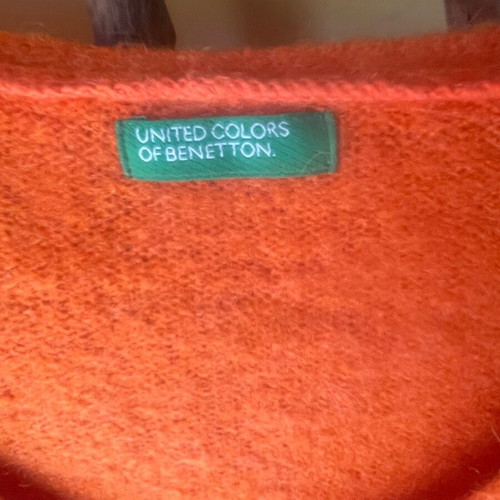 Benetton sweater size M orange like new