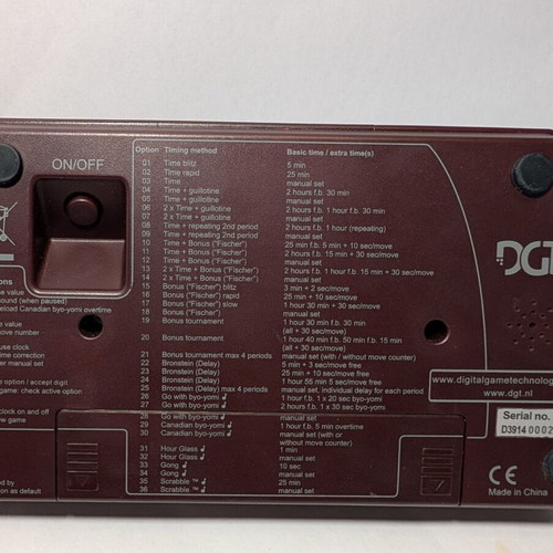 DGT 2010 digital chess clock like new