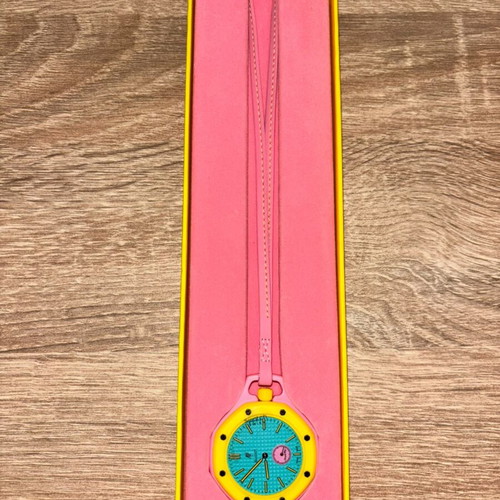 Swatch x AP Royal Pop Pink/Yellow Quartz Watch like new
