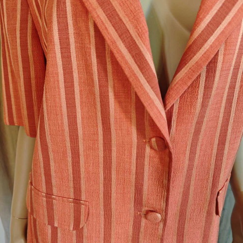 Vintage blazer XXL coral-salmon striped