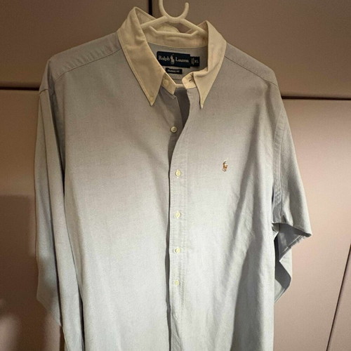 Ralph Lauren shirt men XL new, white and turquoise