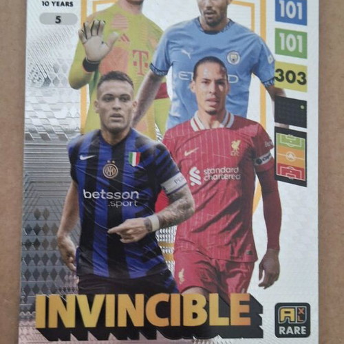 Panini FIFA 365 Invincible Gold Card new