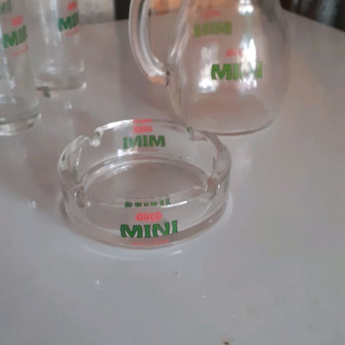 Mini Ouzo set new with 4 glasses, jug and ashtray
