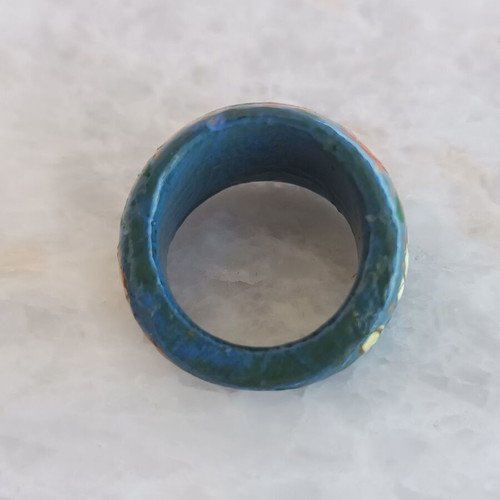 Wooden ring hand-painted like new