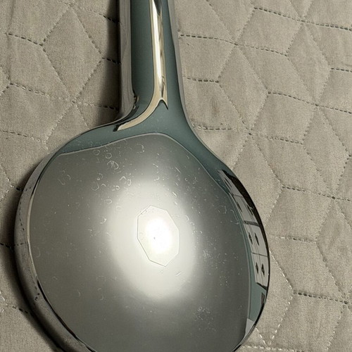 Bathroom shower head with large diameter, silver-nickel plastic
