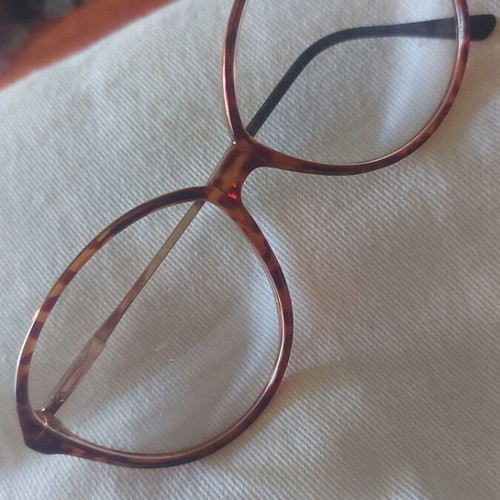 Vintage Optical Frame Brown Tortoiseshell With Gold Arms Like New