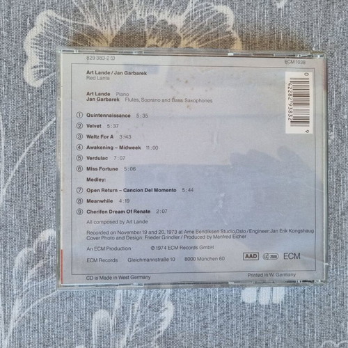 Art Lande Jan Garbarek Red Lanta CD like new, jazz