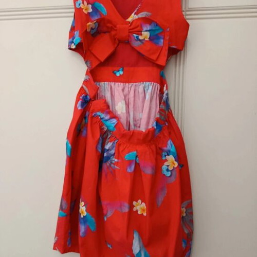 Lapin House girl dress size 10, like new, colorful tropical print