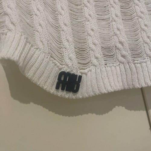 Miu Miu women's knitted top like new, white, size M