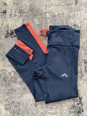 Grivit women's leggings size S new, dark blue and coral