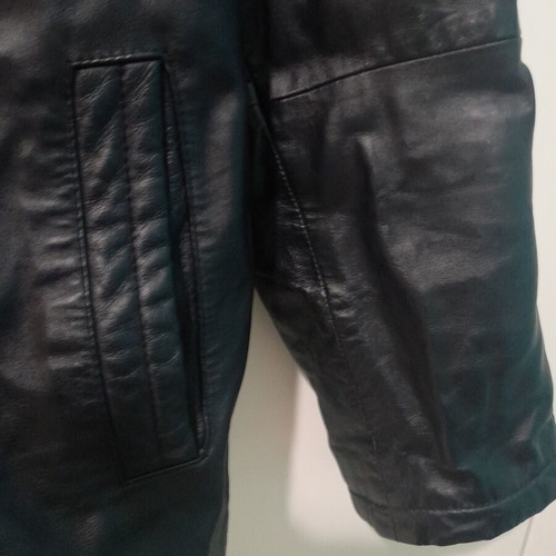 Leather men's jacket Bossini like new, black, size 46