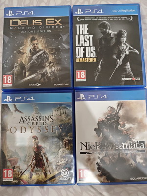 PS4 παιχνίδια σαν καινούργια, The Last of Us, Nier Automata, Assassin's Creed Odyssey, Deus Ex
