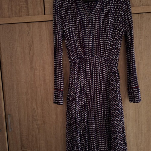 Checked midi dress Tommy Hilfiger like new, size S, white and blue