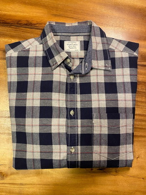 Sfera Men checked shirt Large like new, grey and blue